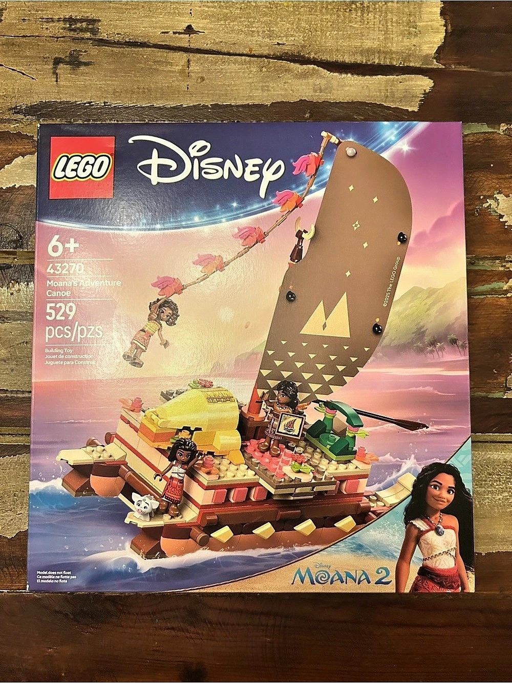 LEGO Moana's Adventure Canoe Building Set